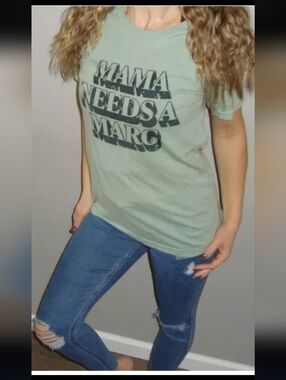 Mama Needs A Margarita Graphics Short Sleeve Tshirt Bella + Canvas Size Small